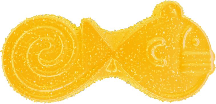 Image of a yellow SHUUGA gummy